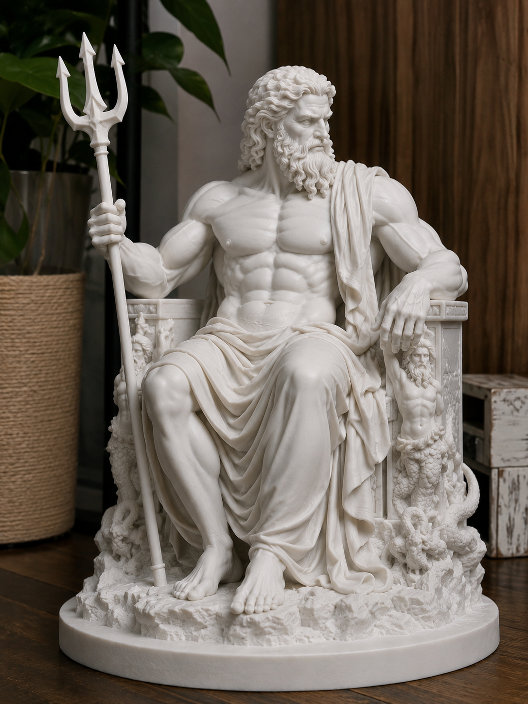 Busto o figura de persona impresa en PLA blanco