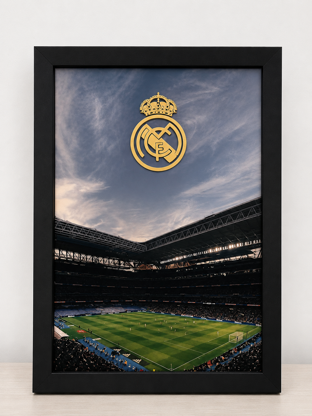 Cuadro del Real Madrid con Santiago Bernabeu